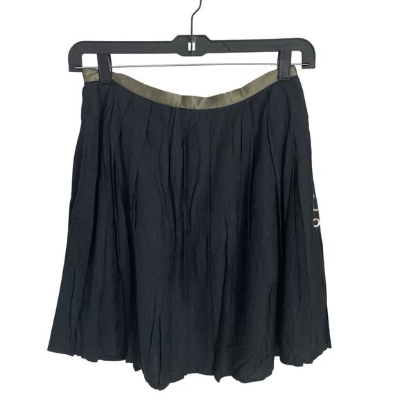 VTG Y2K Festival Skirt L Grunge Boho Metal Grommet Pleated India Hippie Fairy - Picture 2 of 8